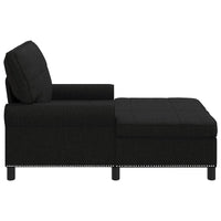 Chaise Lounge con cuscino Nero 91 x 157 x 91 cm Tessuto 42022932