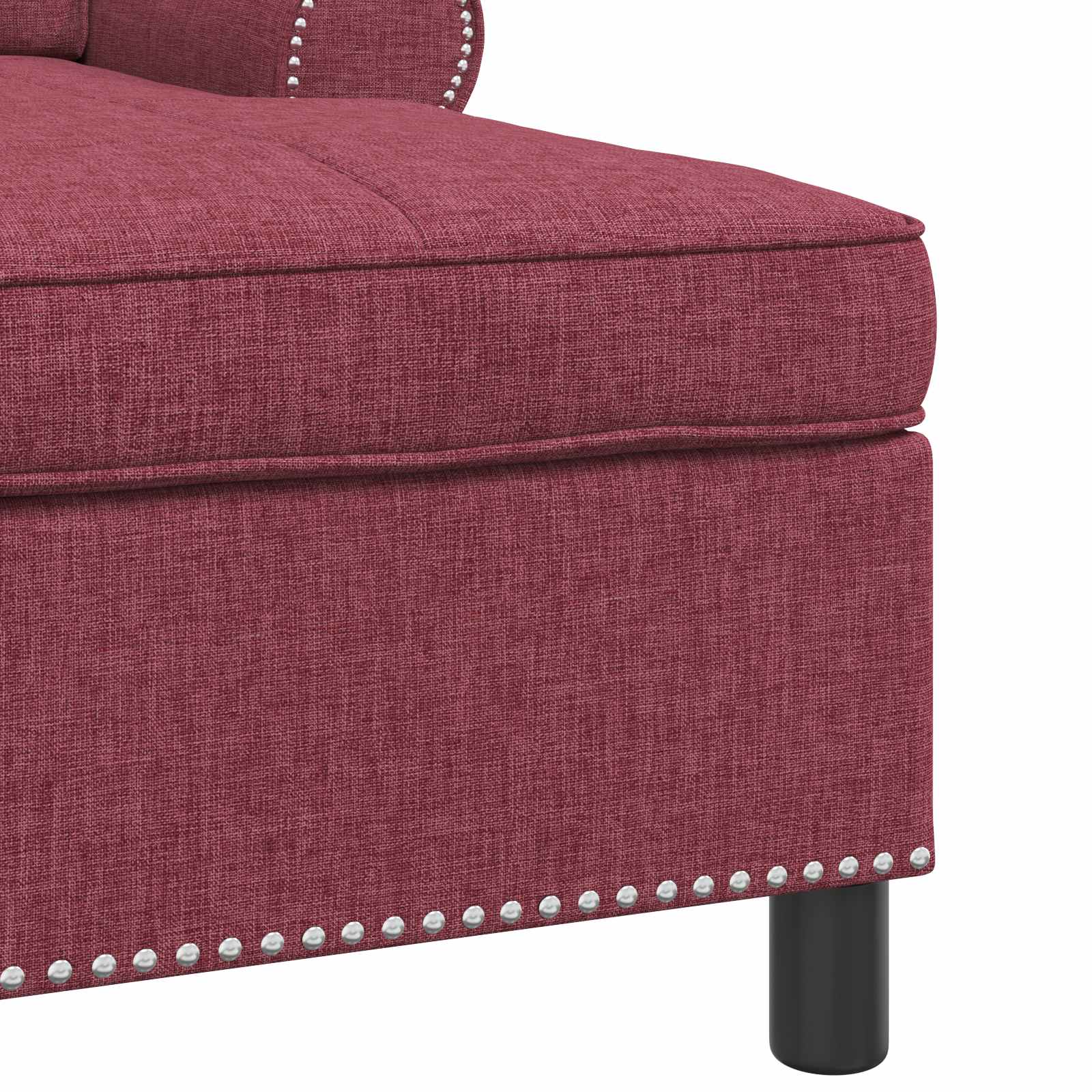 Chaise Lounge con cuscino Rosso Vino 91 x 157 x 91 cm Tessuto 42022933