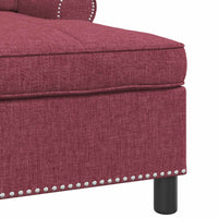 Chaise Lounge con cuscino Rosso Vino 91 x 157 x 91 cm Tessuto 42022933