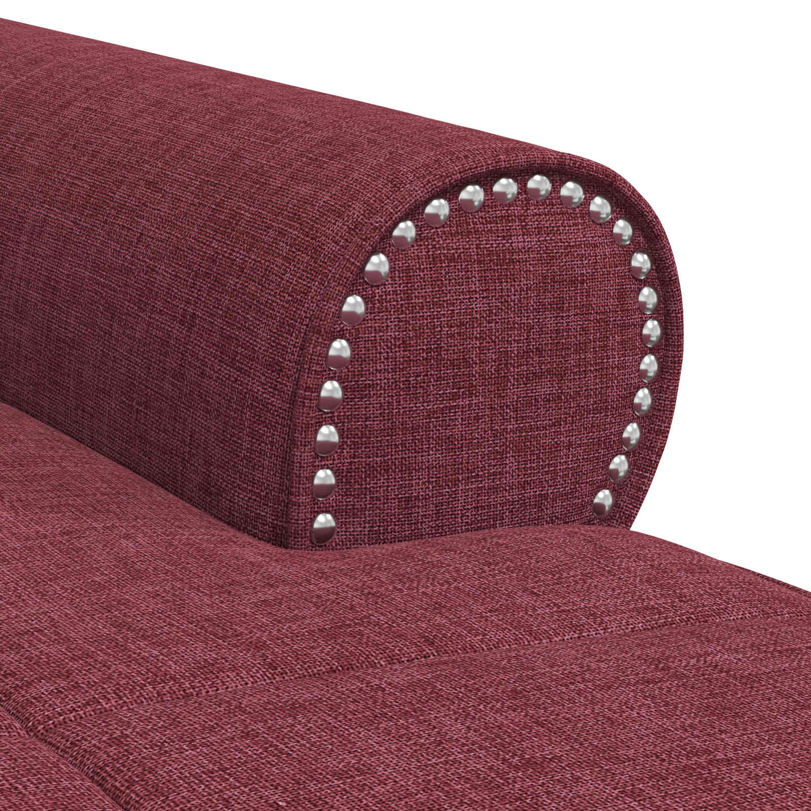 Chaise Lounge con cuscino Rosso Vino 91 x 157 x 91 cm Tessuto 42022933