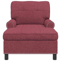 Chaise Lounge con cuscino Rosso Vino 91 x 157 x 91 cm Tessuto 42022933