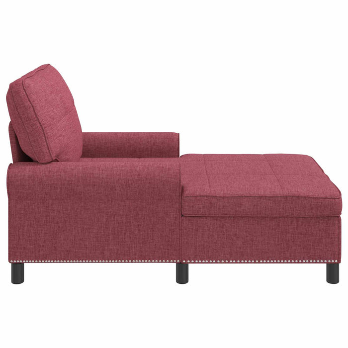 Chaise Lounge con cuscino Rosso Vino 91 x 157 x 91 cm Tessuto 42022933