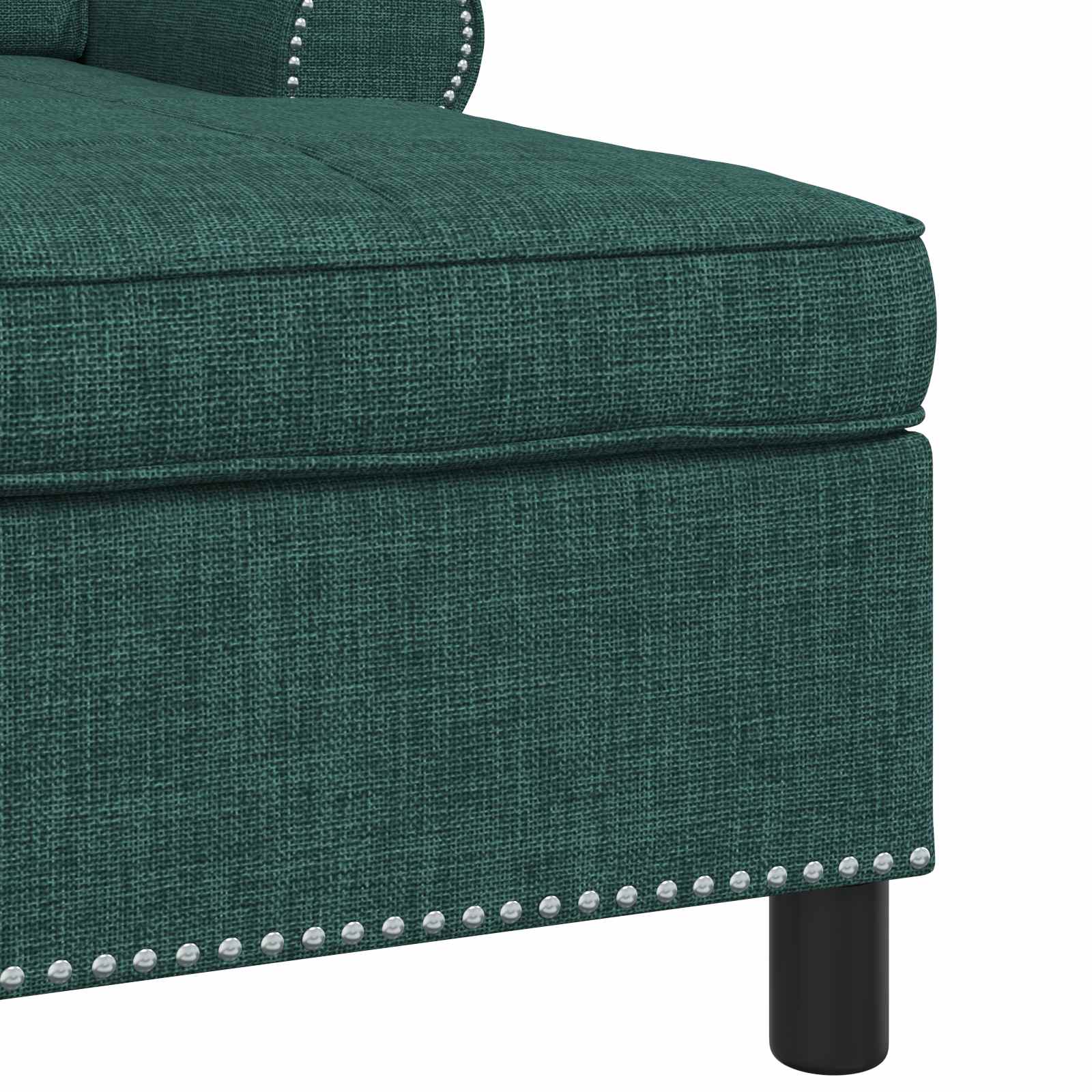 Chaise Lounge con cuscino Verde Scuro 91 x 157 x 91 cm Tessuto 42022934