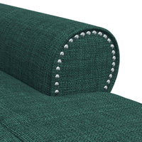 Chaise Lounge con cuscino Verde Scuro 91 x 157 x 91 cm Tessuto 42022934