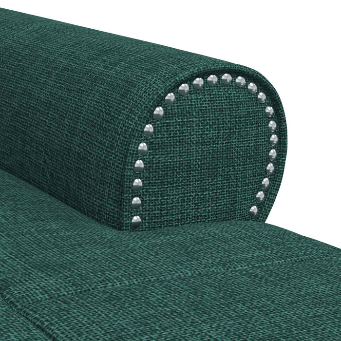 Chaise Lounge con cuscino Verde Scuro 91 x 157 x 91 cm Tessuto 42022934