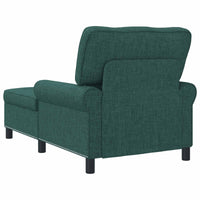 Chaise Lounge con cuscino Verde Scuro 91 x 157 x 91 cm Tessuto 42022934
