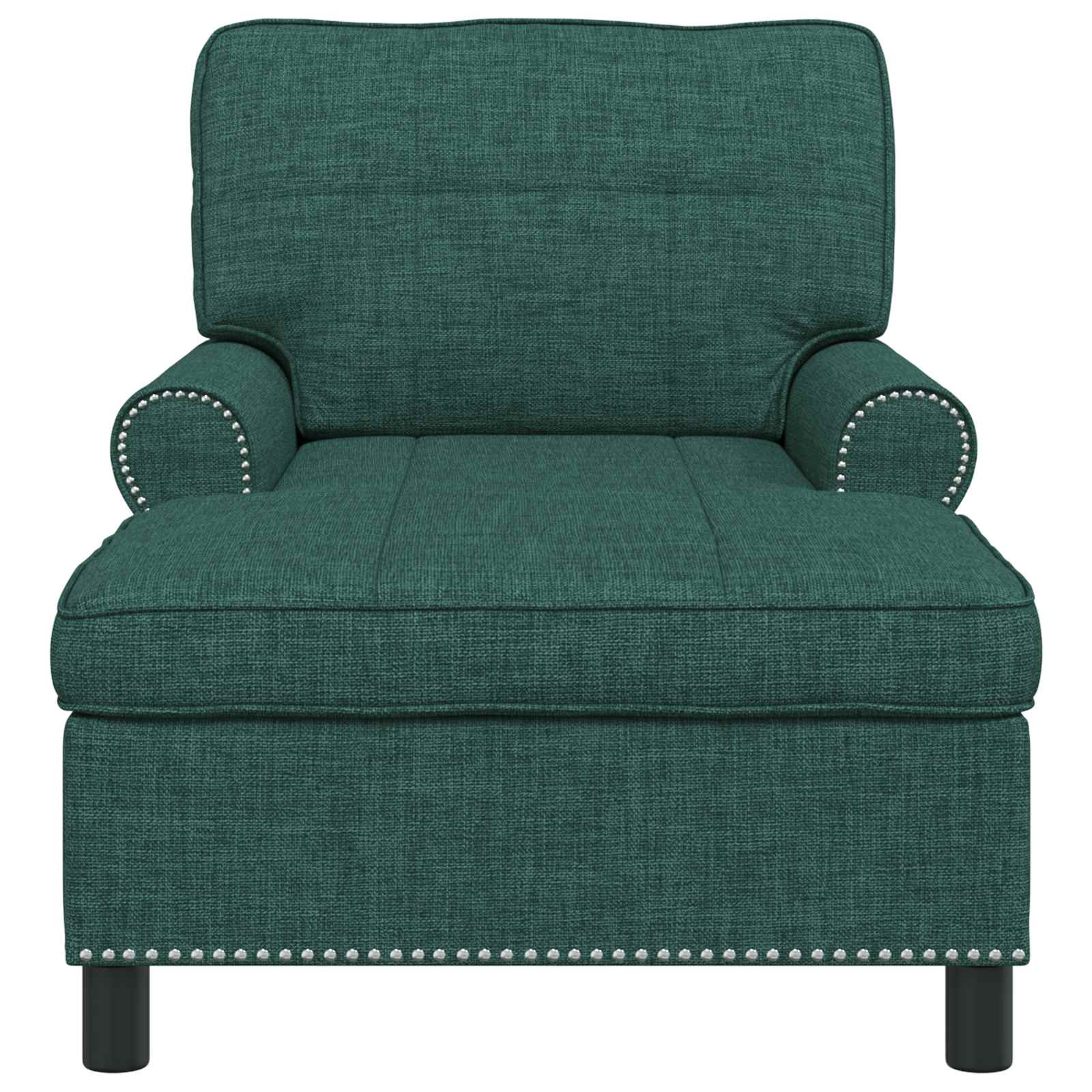 Chaise Lounge con cuscino Verde Scuro 91 x 157 x 91 cm Tessuto 42022934
