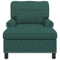 Chaise Lounge con cuscino Verde Scuro 91 x 157 x 91 cm Tessuto 42022934