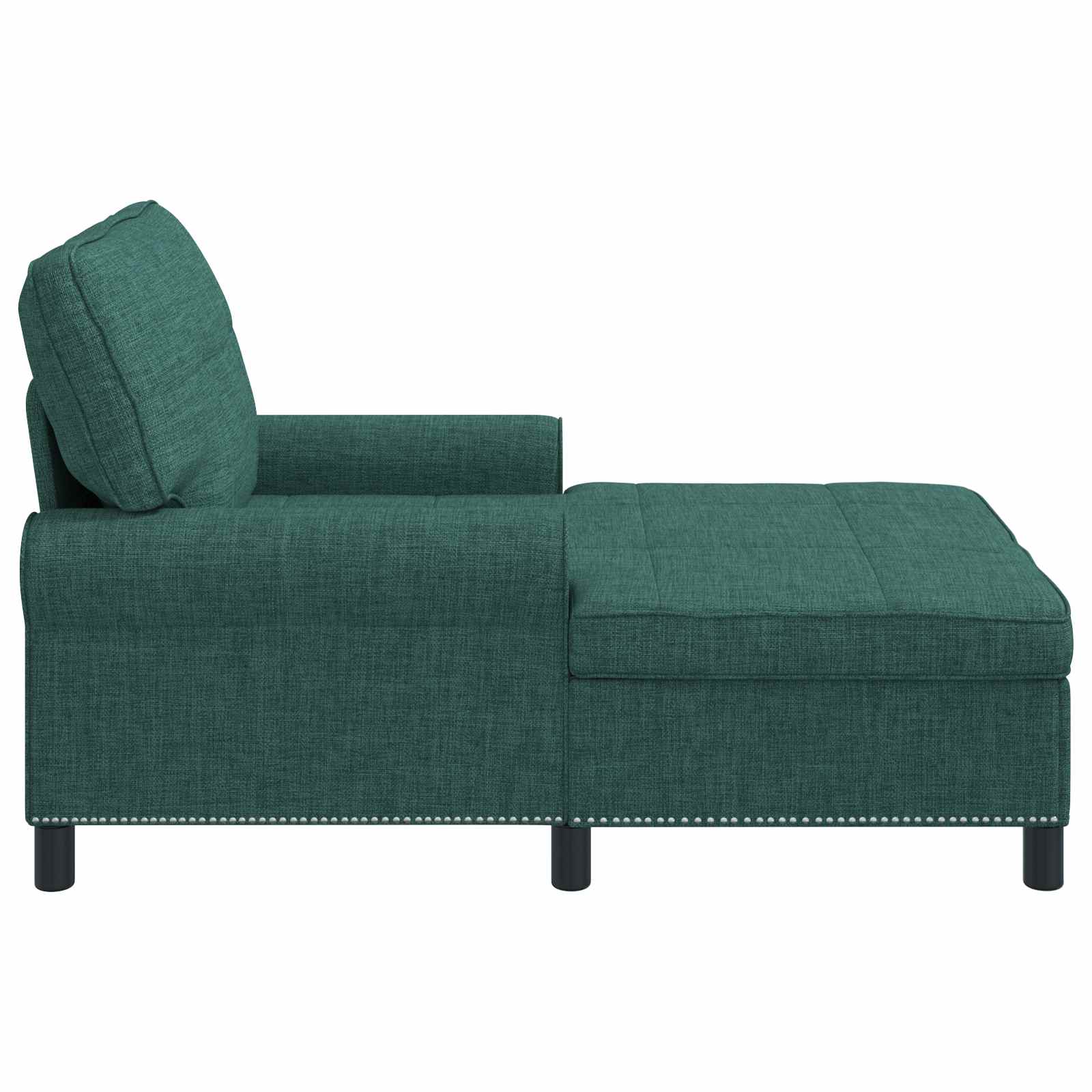 Chaise Lounge con cuscino Verde Scuro 91 x 157 x 91 cm Tessuto 42022934