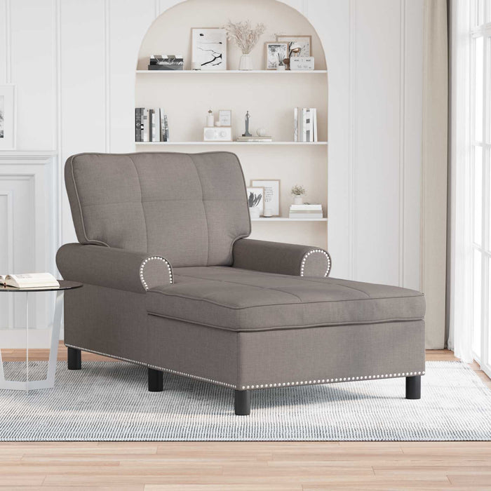 Chaise Lounge con cuscino Talpa 91 x 157 x 91 cm Tessuto 42022935