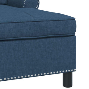 Chaise Lounge con cuscino Blu 91 x 157 x 91 cm Tessuto 42022937