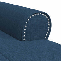 Chaise Lounge con cuscino Blu 91 x 157 x 91 cm Tessuto 42022937