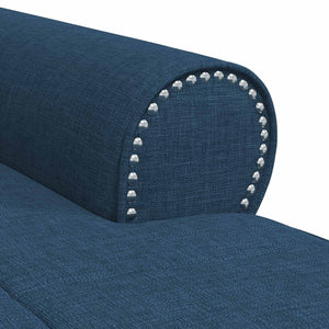 Chaise Lounge con cuscino Blu 91 x 157 x 91 cm Tessuto 42022937