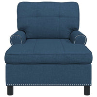 Chaise Lounge con cuscino Blu 91 x 157 x 91 cm Tessuto 42022937