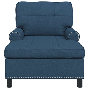 Chaise Lounge con cuscino Blu 91 x 157 x 91 cm Tessuto 42022937