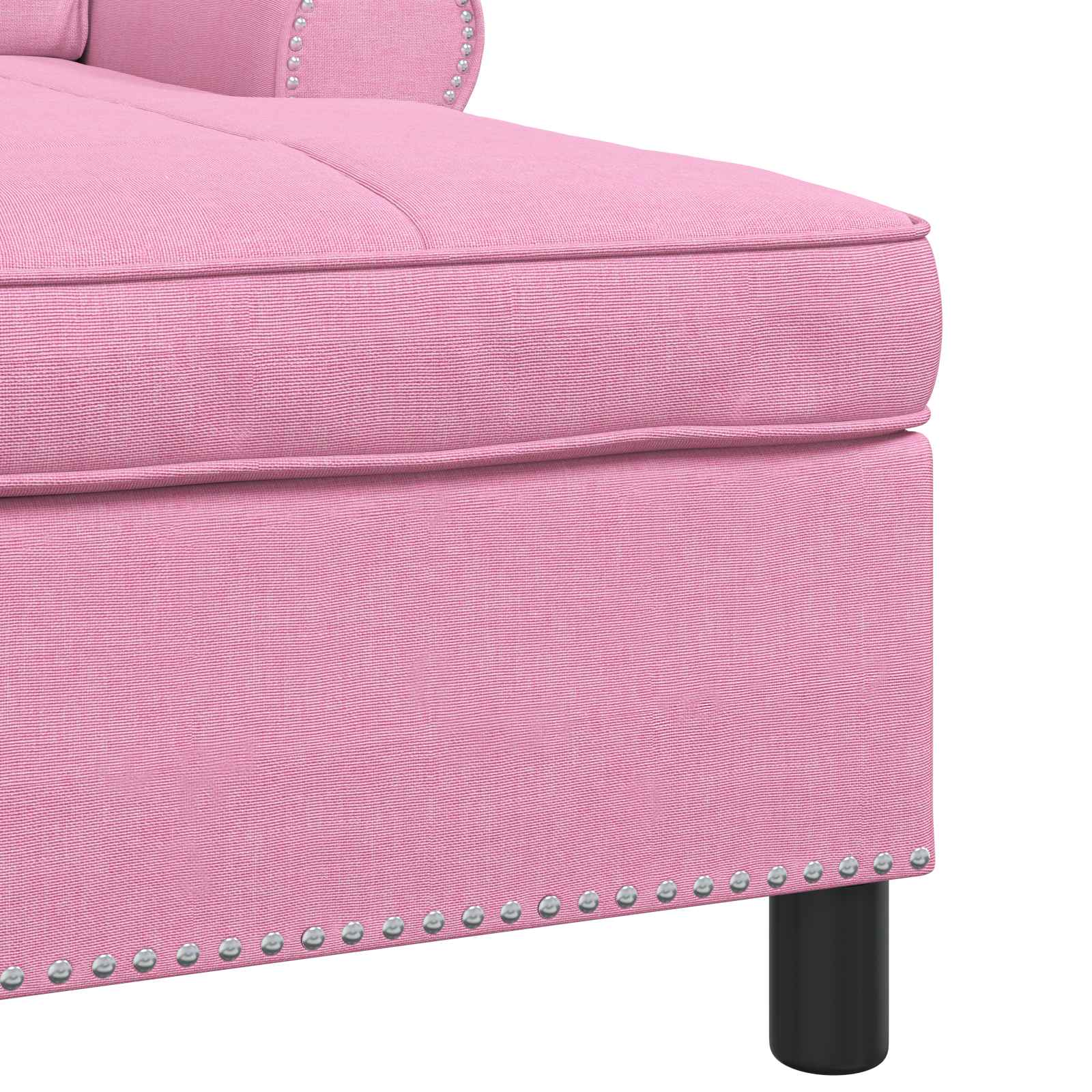 Chaise Lounge con cuscino Rosa 91 x 157 x 91 cm Tessuto 42022938