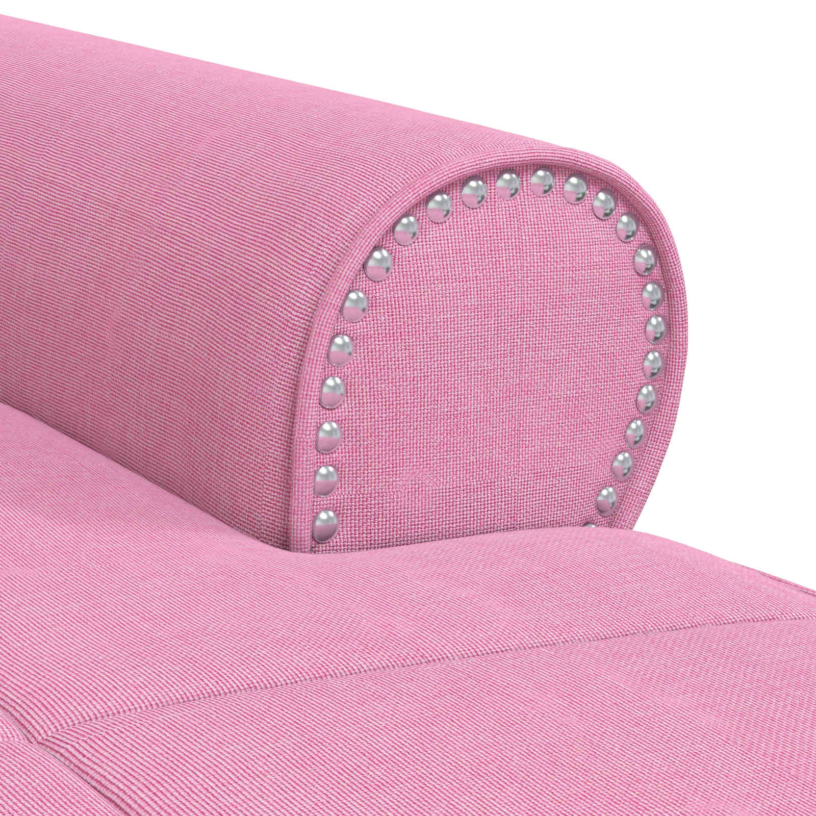 Chaise Lounge con cuscino Rosa 91 x 157 x 91 cm Tessuto 42022938