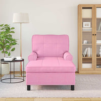Chaise Lounge con cuscino Rosa 91 x 157 x 91 cm Tessuto 42022938