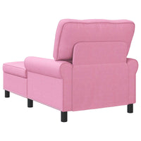 Chaise Lounge con cuscino Rosa 91 x 157 x 91 cm Tessuto 42022938
