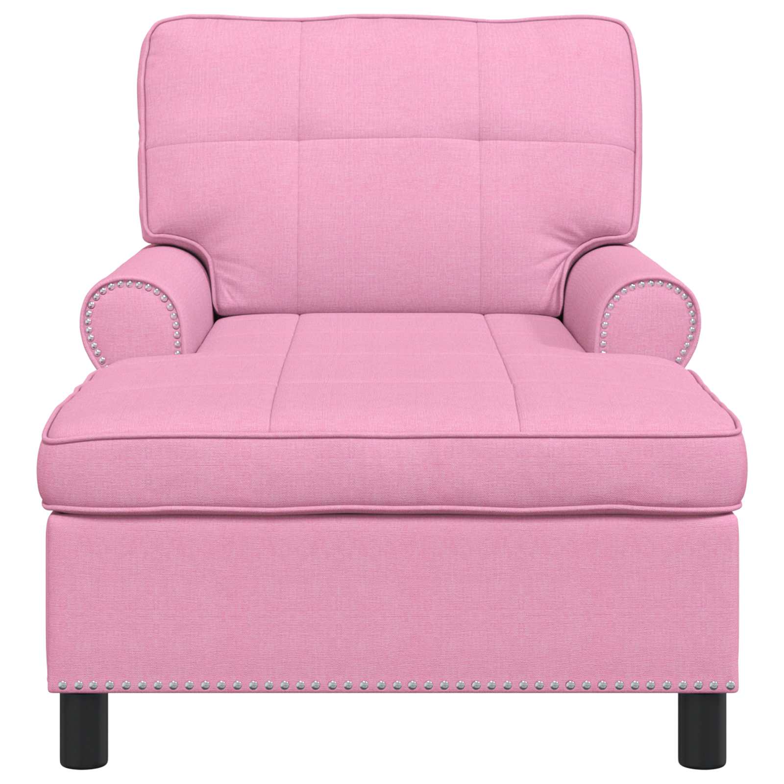 Chaise Lounge con cuscino Rosa 91 x 157 x 91 cm Tessuto 42022938