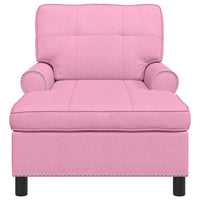 Chaise Lounge con cuscino Rosa 91 x 157 x 91 cm Tessuto 42022938