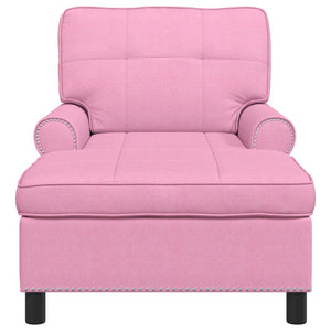 Chaise Lounge con cuscino Rosa 91 x 157 x 91 cm Tessuto 42022938