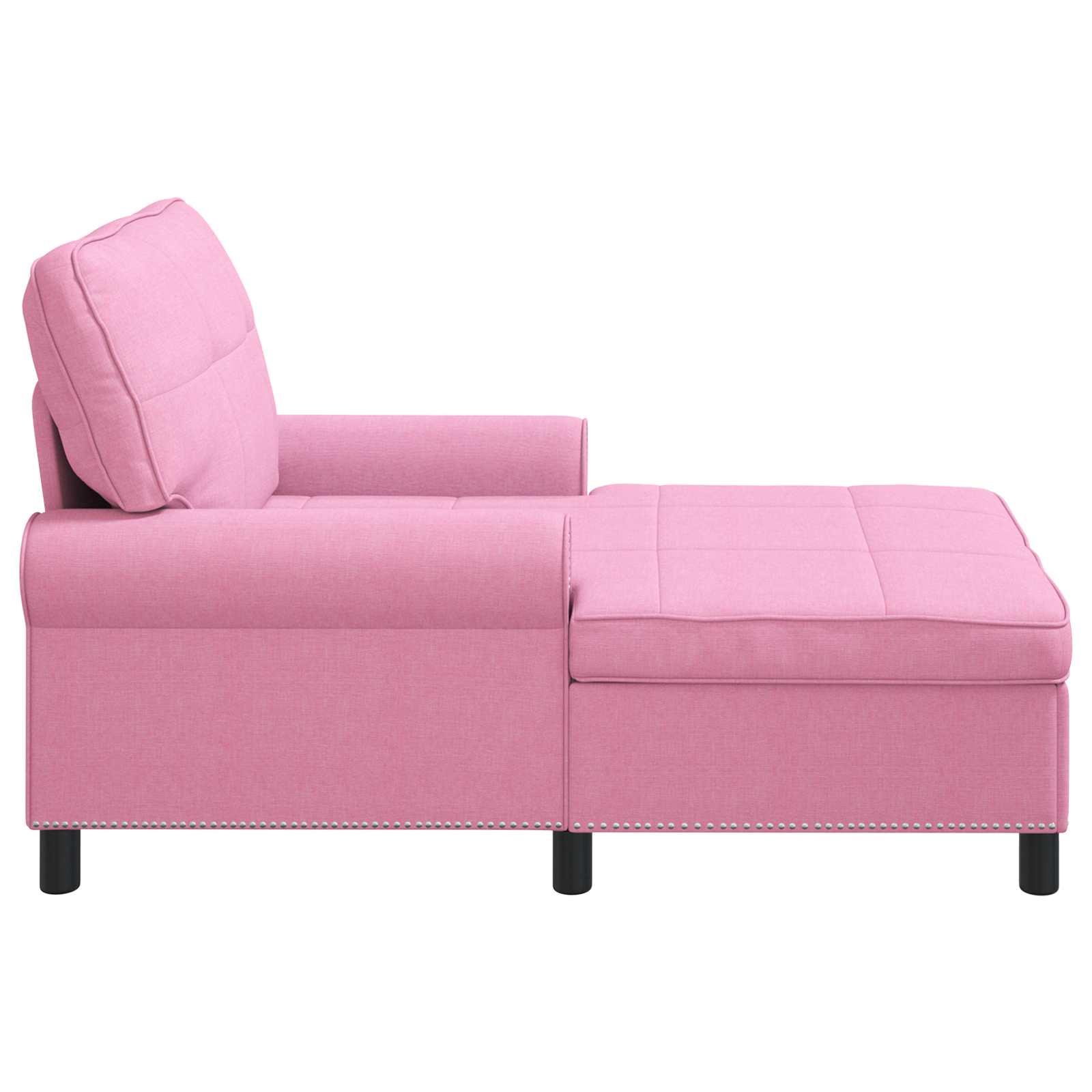 Chaise Lounge con cuscino Rosa 91 x 157 x 91 cm Tessuto 42022938