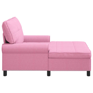 Chaise Lounge con cuscino Rosa 91 x 157 x 91 cm Tessuto 42022938