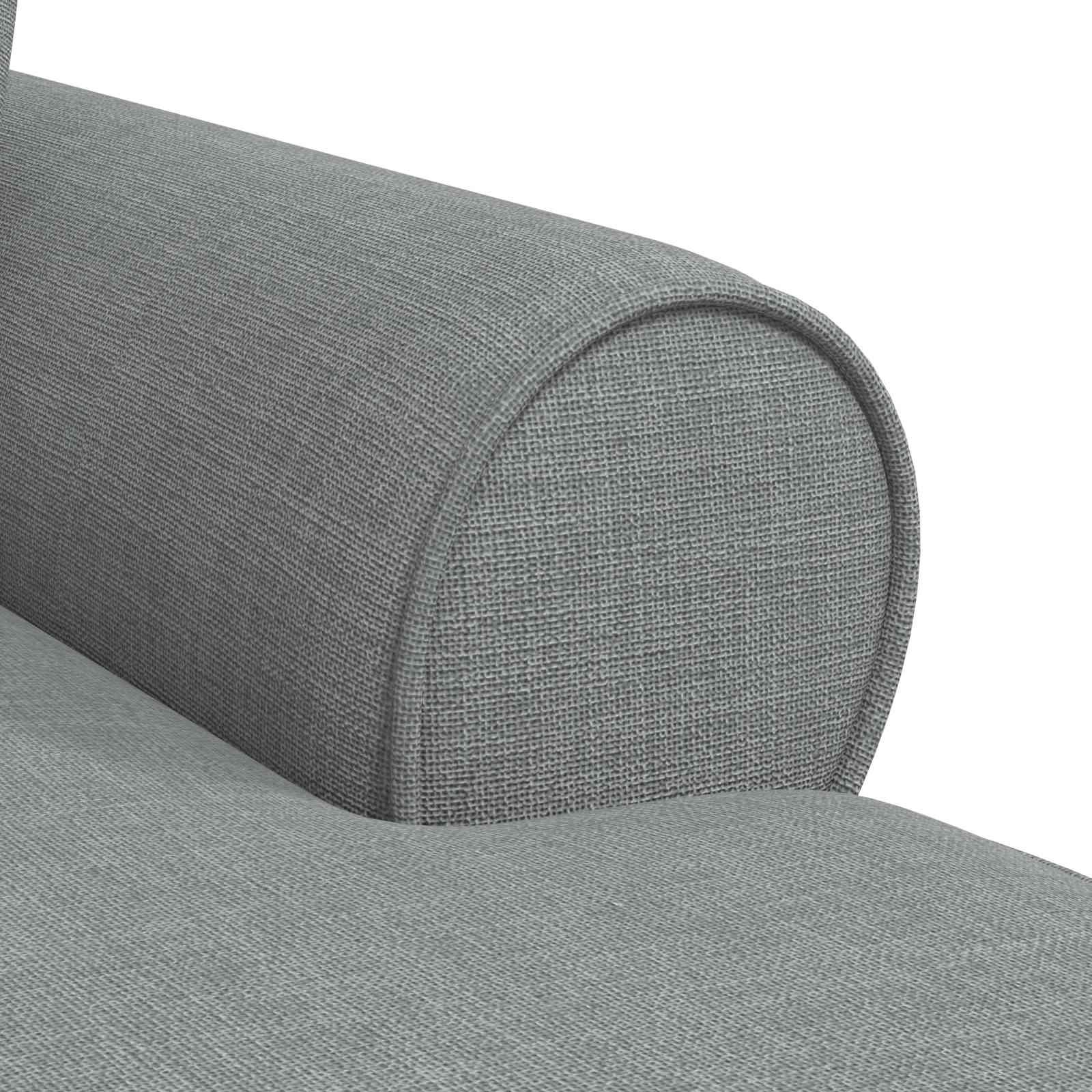 Chaise Longe con Gonna Grigio chiaro 91 x 157 x 91 cm Tessuto 42022939