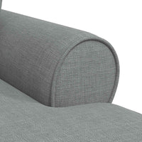 Chaise Longe con Gonna Grigio chiaro 91 x 157 x 91 cm Tessuto 42022939