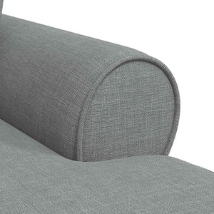 Chaise Longe con Gonna Grigio chiaro 91 x 157 x 91 cm Tessuto 42022939