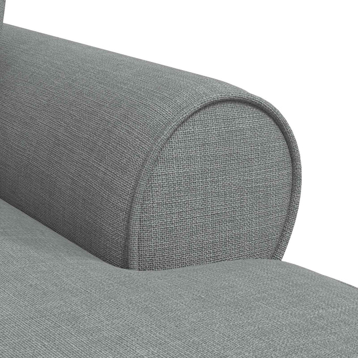 Chaise Longe con Gonna Grigio chiaro 91 x 157 x 91 cm Tessuto 42022939