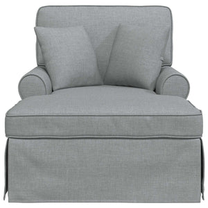 Chaise Longe con Gonna Grigio chiaro 91 x 157 x 91 cm Tessuto 42022939
