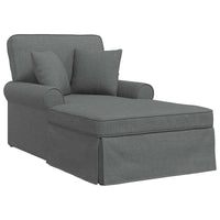 Chaise Longe con Gonna Grigio scuro 91 x 157 x 91 cm Tessuto 42022940