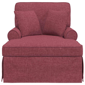 Chaise Longe con Gonna Rosso Vino 91 x 157 x 91 cm Tessuto 42022942