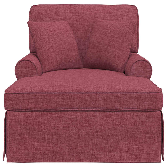 Chaise Longe con Gonna Rosso Vino 91 x 157 x 91 cm Tessuto 42022942