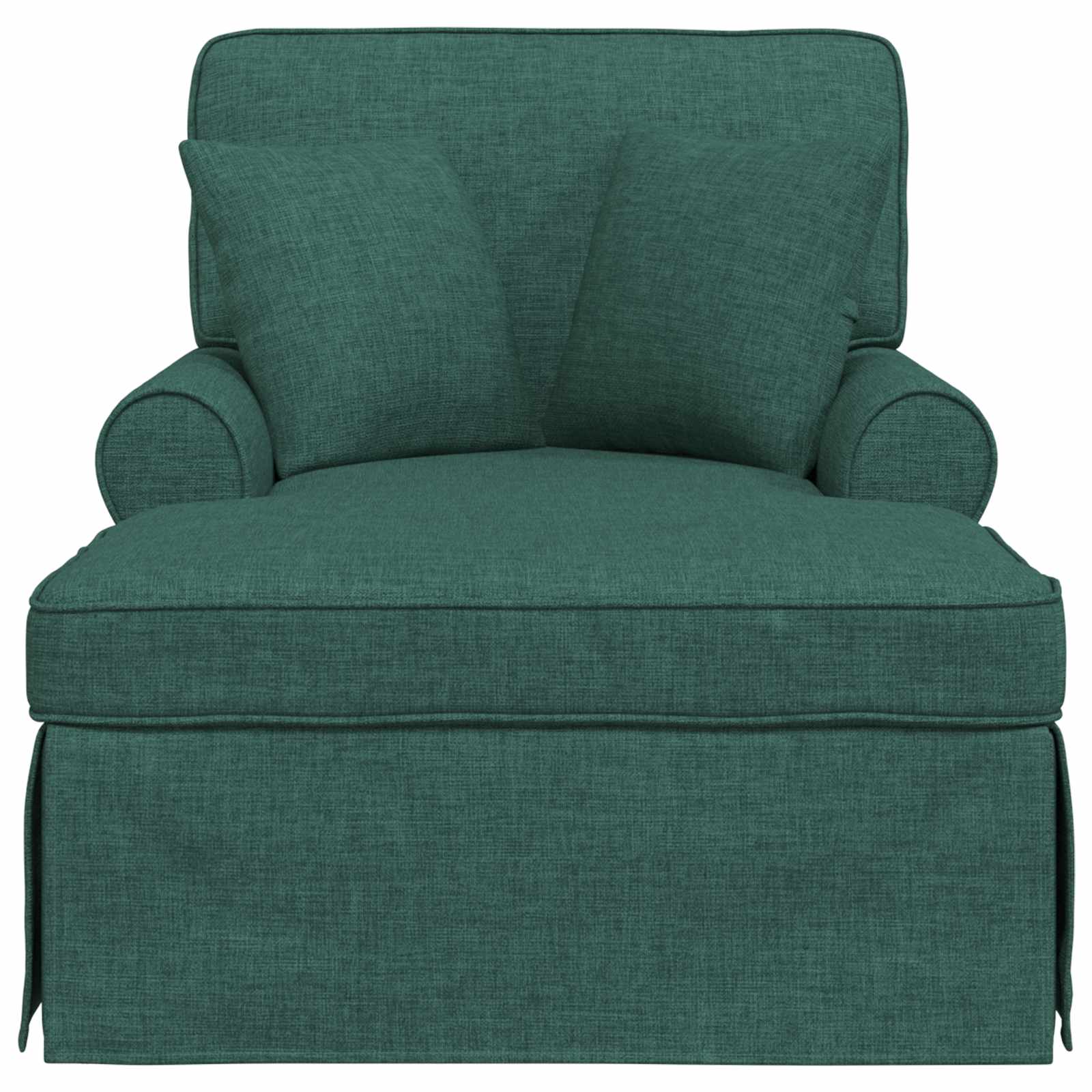 Chaise Longe con Gonna Verde Scuro 91 x 157 x 91 cm Tessuto 42022943