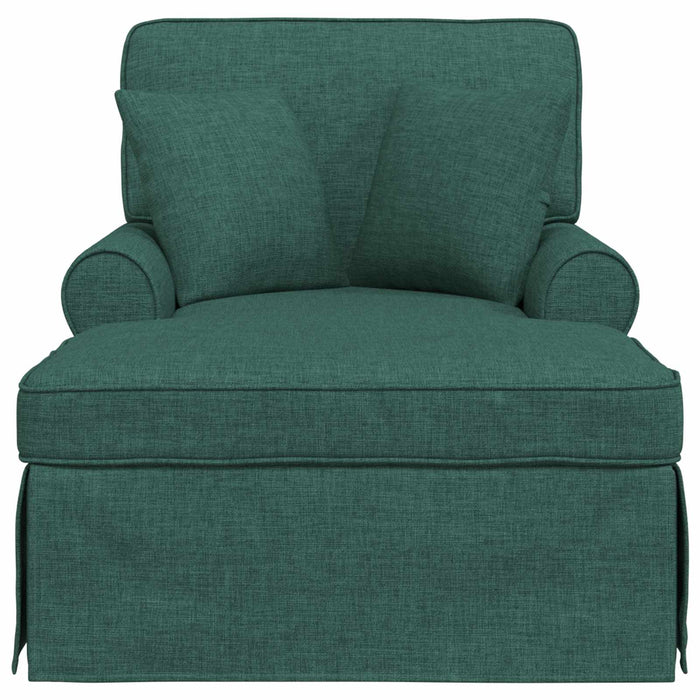 Chaise Longe con Gonna Verde Scuro 91 x 157 x 91 cm Tessuto 42022943