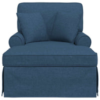 Chaise Longe con Gonna con cuscino Blu 91 x 157 x 91 cm Tessuto 42022946