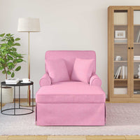Chaise Longe con Gonna Rosa 91 x 157 x 91 cm Tessuto 42022947