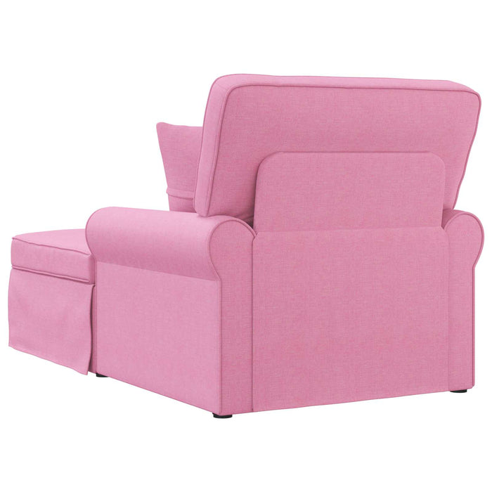 Chaise Longe con Gonna Rosa 91 x 157 x 91 cm Tessuto 42022947