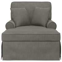 Chaise Longe con Gonna Grigio chiaro 91 x 157 x 91 cm 42022948