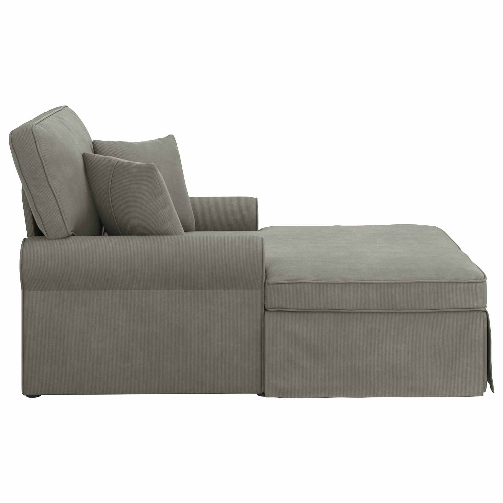 Chaise Longe con Gonna Grigio chiaro 91 x 157 x 91 cm 42022948