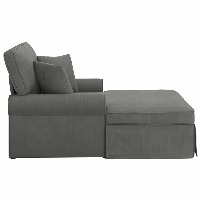 Chaise Longe con Gonna Grigio scuro 91 x 157 x 91 cm 42022949