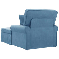 Chaise Longe con Gonna Blu 91 x 157 x 91 cm Tessuto a Costine 42022951