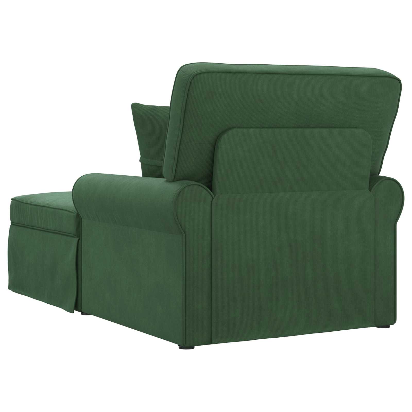 Chaise Longe con Gonna 3 pcs Verde Giungla Tessuto in Cords