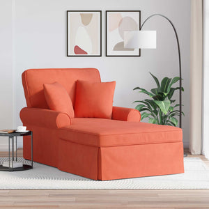 Chaise Longe con Gonna Rosso Arancio 91 x 157 x 91 cm 42022953