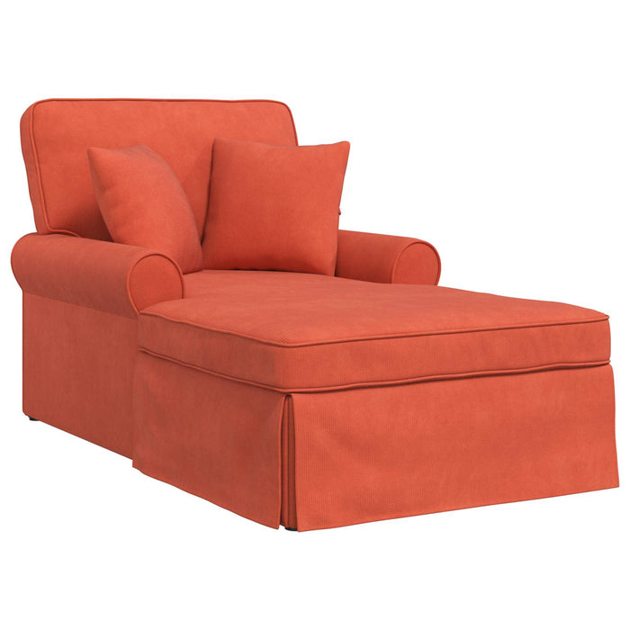 Chaise Longe con Gonna Rosso Arancio 91 x 157 x 91 cm 42022953