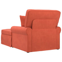Chaise Longe con Gonna Rosso Arancio 91 x 157 x 91 cm 42022953