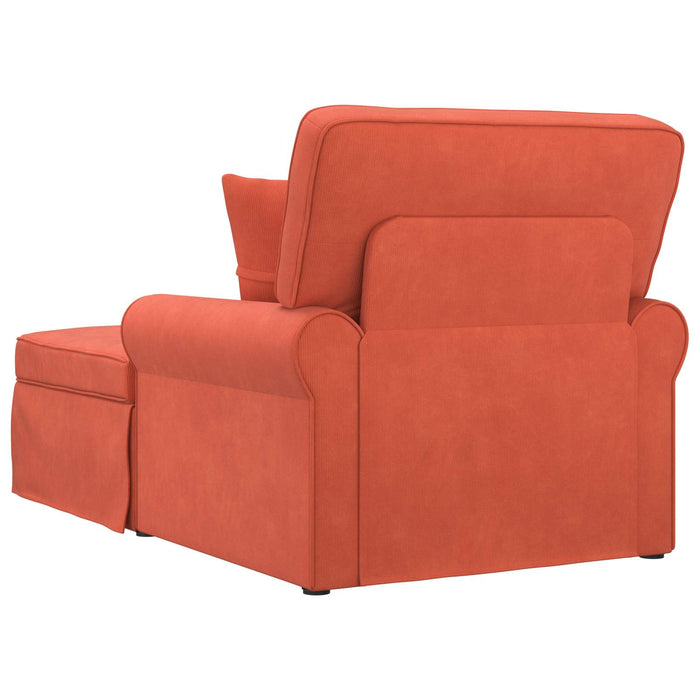 Chaise Longe con Gonna Rosso Arancio 91 x 157 x 91 cm 42022953